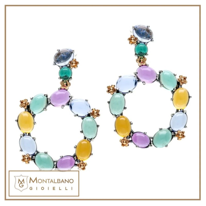 Orecchini Positano cerchio | Gioielli De Nobili